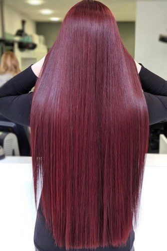 Very Long Red Hair, Long Cherry Red Hair, Different Red Hair Colors Shades, Deep Cherry Red Hair Burgundy, Dark Red Long Hair, Red Hair Ideas For Brunettes, Cool Red Hair Color, All Red Hair, Long Dark Red Hair