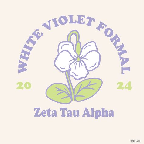 Design unique and trendy custom merch for your Greek organization from Fresh Prints! Submit a proof request to get a free mockup of your design today.   Zeta Tau Alpha designs | Zeta Tau Alpha apparel | custom apparel | greek apparel | Sorority designs | Formal designs  |Formal apparel | flower | violet | white violet | plant | bloom | blooming | zeta tau alpha | formal | sisterhood | philanthropy | social  #shirtjustgotcrazy #freshprints Zeta Tau Alpha Philanthropy, Sorority Paintings, Alpha Apparel, Custom Merch, Flower Violet, Alpha Designs, White Violet, Violet Plant, Sorority Designs