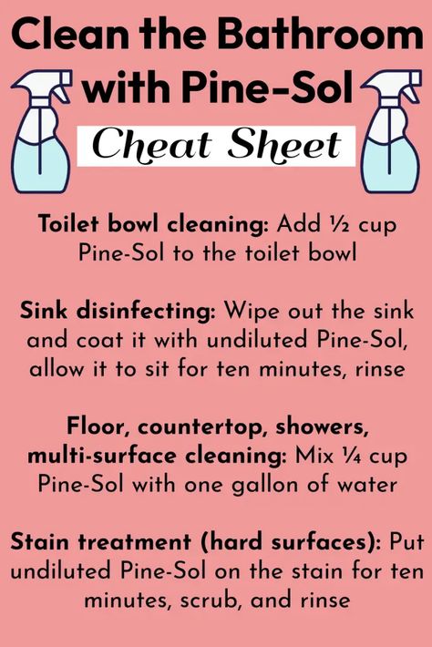 How to Clean Your Entire Bathroom with Pine-Sol - Cabin Lane