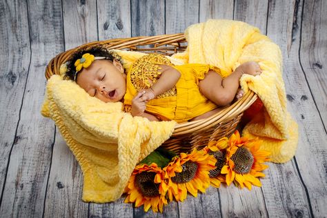 Infant Fall Photoshoot, Baby Shower Girl Gifts Basket, Sunflower Photoshoot, Fall Baby Pictures, Sunflower Theme, Baby Milestones Pictures, Monthly Baby Pictures, Baby Milestone Photos, Monthly Baby