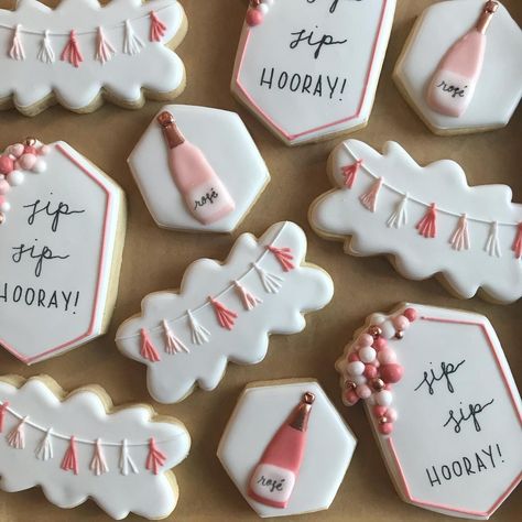 29 Birthday Cookies, Wine Bachelorette Cookies, Sip And See Cookies, Wine Themed Cookies, Bachelorette Sugar Cookies, 21st Birthday Cookies, 30th Birthday Cookies, Champagne Cookies, Girly Cookies