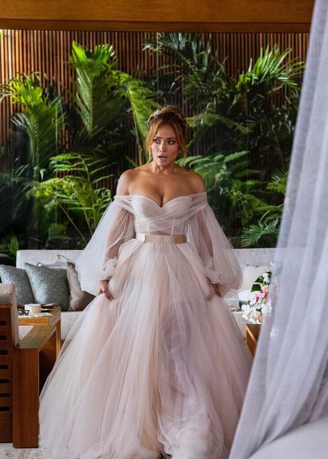 Amazon Studios/Shotgun Wedding Dresses From Movies, Jlo Dress, Bridal Wedding Gowns, Plus Size Bridal Dresses, Shotgun Wedding, Wedding Dress Organza, Wedding Movies, Prom Girl Dresses, Pretty Wedding Dresses