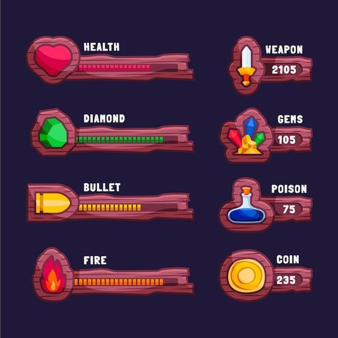 Health Bar, Vector Photo, Google Images, Video Games, Graphic Resources, Vector Free, Vector Illustration, Social Media, Health