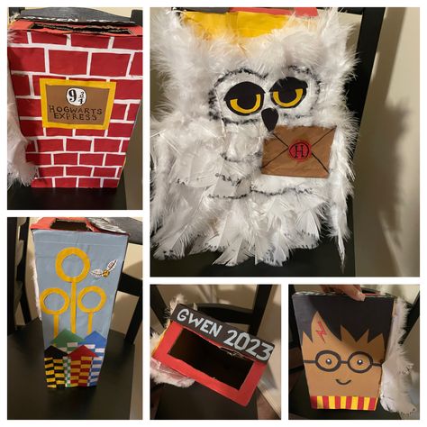 Harry Potter Valentines Day Box Hedwig Valentine Box Ideas, Harry Potter Valentine Box Ideas, Harry Potter Valentines Day, Valentines Day Box, Harry Potter Valentines, Valentine Boxes For School, Nerdy Valentines, Kids Valentine Boxes, Valentine Boxes