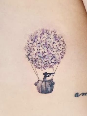 Tattoo Peonies, Hot Air Balloon Tattoo, Air Balloon Tattoo, Balloon Tattoo, Panda Tattoo, Hummingbird Tattoo, Mermaid Tattoos, Matching Tattoo, Elephant Tattoos