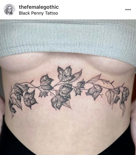 Bogenvilla Tattoo, Bougainvillea Tattoo, Jamaica Design, Sternum Tattoos, Belly Tattoos, Paradise Kiss, Tattoo Board, Vine Tattoos, Sternum Tattoo