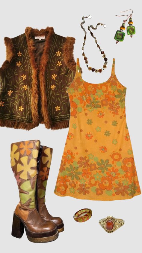 60s inspired outfit #60s #60sfashion #70s #70sfashion 60s Inspired Outfits, 70s Inspired Outfits, Visionary Fashion, 70s Inspired Fashion, Hippie Style Clothing, Funky Outfits, Swaggy Outfits, Hippie Outfits, Lookbook Outfits