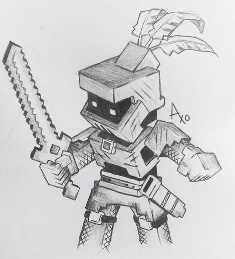 Minecraft Sketch, Blind Drawing, Minecraft Comics, Warrior Drawing, Anime Drawing Sketches, Minecraft Drawings, Cool Pokemon Wallpapers, Minecraft Anime, Minecraft Characters