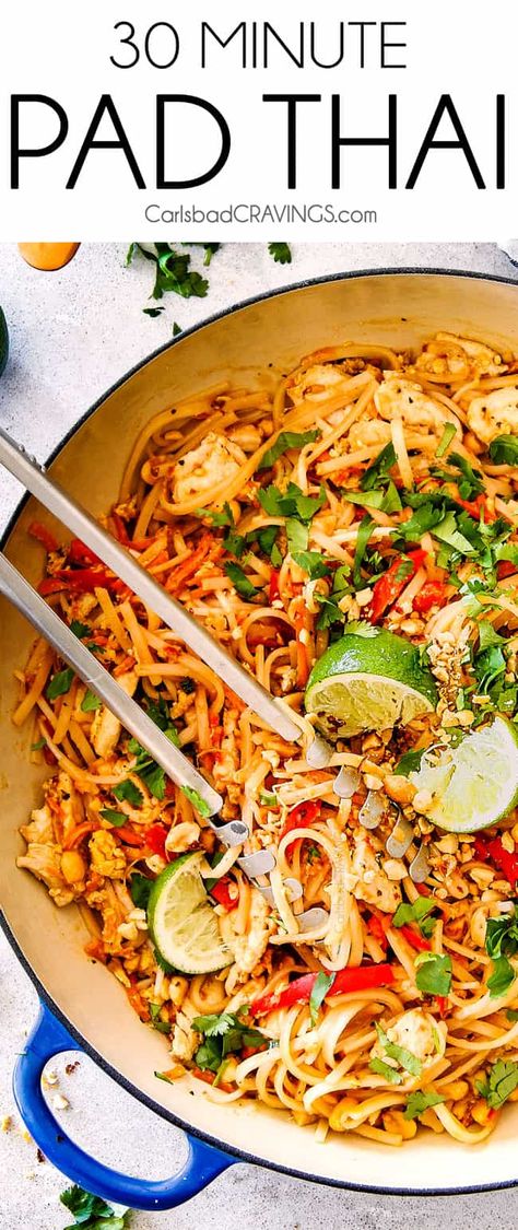 Chicken Pad Thai Recipe, Homemade Pad Thai, Vegetarian Pad Thai, Chicken Pad Thai, Pad Thai Sauce, Pad Thai Noodles, Thai Sauce, Thai Recipe, Pad Thai Recipe