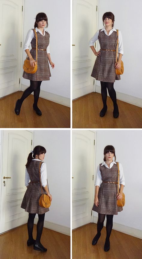 500 days of Summer Project: April 2015 500 Days Of Summer Outfits, Summer Finn, Summer Apartment, Twee Style, Zooey Deschanel Style, Classic Summer Outfits, Social Clothes, Grey Pleated Skirt, 500 Days Of Summer