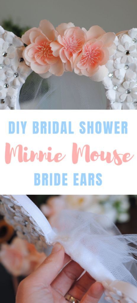 Bridal Shower Idea - Bride Minnie Mouse Ears #disney #diy #bridal #headbands Baby Shower Ideas Disney, Disney Themed Bridal Shower, Bridal Shower Idea, Cinnamon Stick Candle, Diy Mickey Ears, Pinterest Crafts, Bride Headband, Diy Disney, Bridal Shower Diy