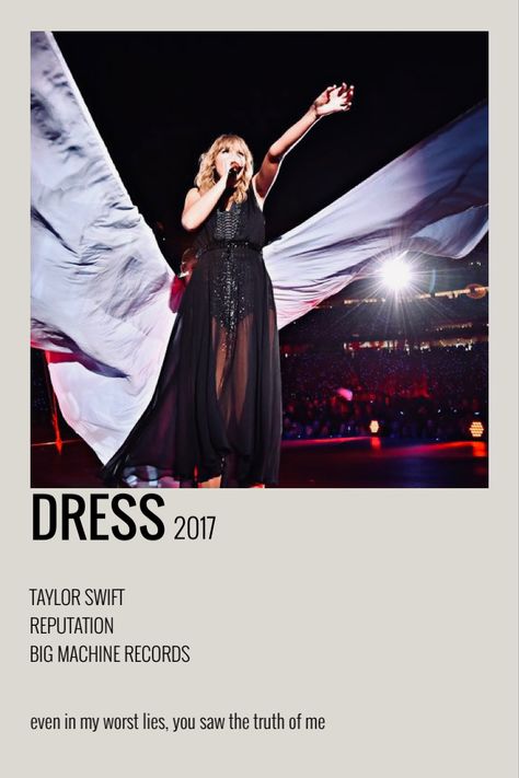 Dress Song Taylor Swift, Zimmer Aesthetic, Dress Taylor Swift, Taylor Swift Discography, Taylor Album, Taylor Wallpaper, Song Posters, Taylor Swift Song, Taylor Swift Dress