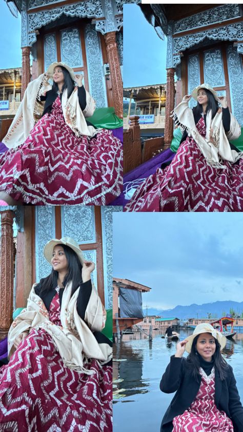 outfit idea for dal lake Sringar, Traditional trendy look for photos Lake Outfit Ideas, Lake Outfit, Dal Lake, Outfit Idea, Outfit Ideas, Lake, How To Wear, Quick Saves