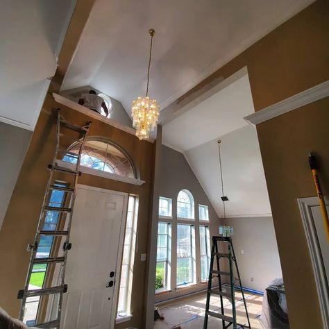 Sherwin Williams Brainstorm Bronze SW 7033 hallway Roycroft Bronze Sherwin Williams, Status Bronze Sherwin Williams, Brainstorm Bronze Sherwin Williams, Sherwin Williams Brainstorm Bronze, Suitable Brown Sherwin Williams, Bronze Paint Color, Brainstorm Bronze, Bronze Interior, Bronze Paint