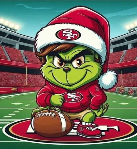 49ers Images, 49ers Pictures, Nfl Football 49ers, Football 49ers, Baby Grinch, Baby Coloring Pages, San Francisco 49ers Football, 49ers Football, Cute Cartoon Drawings