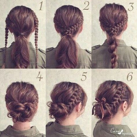 Lazy Hairstyles, Hair Hoco, Fesyen Rambut, Vlasové Trendy, Work Hairstyles, Peinados Fáciles Para Cabello Corto, Braided Hairstyles Updo, Penteado Cabelo Curto, Hoco Hair