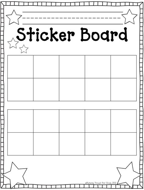 Behavior Sticker Chart, Sticker Chart Printable, Free Printable Behavior Chart, Sticker Board, Behavior Plans, Behaviour Strategies, Behavior Chart, Sticker Chart, Classroom Behavior Management