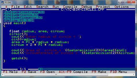 Easyway How To Write Programs in C / C++: Calculate Area and Circumference of Circle in C Pl... Circles Program, C Programming Language, C Programming Tutorials, Xcode Swift Programming, Calculate Area, C Programming, Data Structures And Algorithms In C++, Flow Chart, Calculator