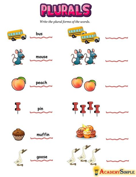 Nouns Worksheet Kindergarten, Singular Plural Nouns, Regular Nouns, Plurals Worksheets, Plural Nouns Worksheet, Singular Plural, Early Intervention Speech Therapy, Singular And Plural Nouns, Singular Nouns