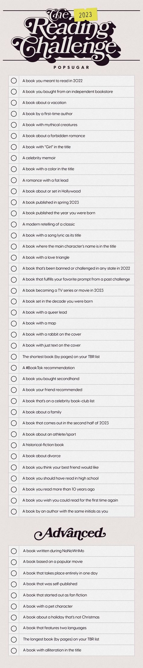 The wait is officially over! Our 2023 POPSUGAR Reading Challenge is here. Popsugar Reading Challenge, Reading Prompts, What If I Fail, Starting My Own Business, Book Club List, Celebrity Books, Long Books, My Own Business, Short Books