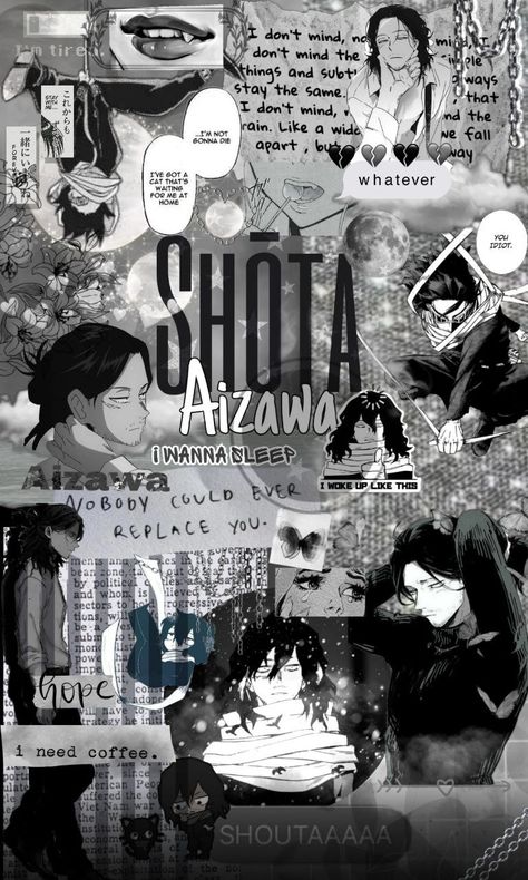 It's just a wallpaper with aizawa Aizawa Wallpaper, Shota Aizawa, A Wallpaper, Wait For Me, Wake Me Up, My Hero Academia, Cute Wallpapers, Anime Wallpaper, Wake Up