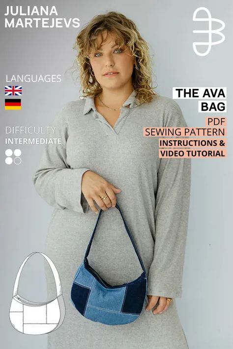 sewing patterns for women Baguette Bag Sewing Pattern, Sewing Patterns For Women, Bag Sewing Pattern, Jumpsuit And Blazer, Bag Sewing, Fabric Scissors, Corsets And Bustiers, Patchwork Bags, Baguette Bag