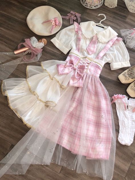 Bows Pink, Op Dress, Jumper Skirt, Sweet Lolita, Sweet Style, One Piece Dress, Lace Shirt, Lolita Dress, Chiffon Lace