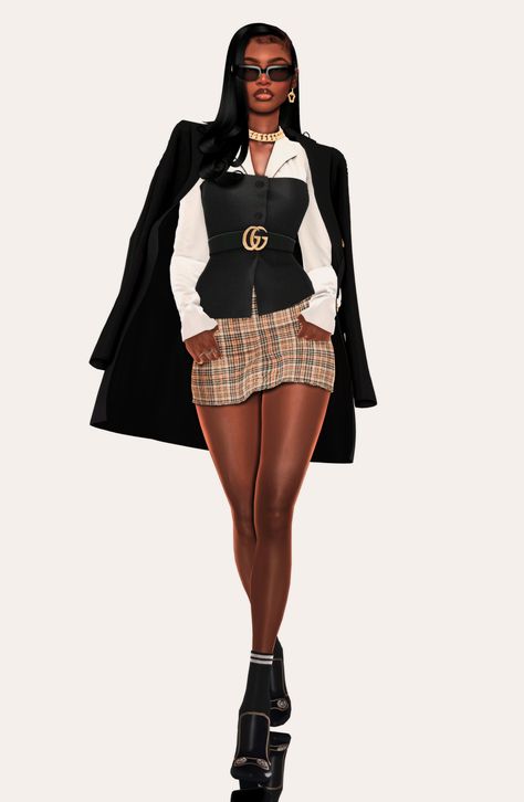 Sims Everyday Outfits, Rich Cc Sims 4, Skirt And Shirt Outfits, Sims 4 Bonnet, Sims 4 Cc Rich Clothes, Sims 4 Outfits Cc, Sims4cc Clothes, Character Outfit Ideas, Ts4 Lookbook