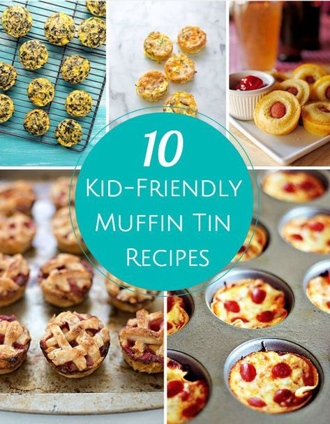 10 Kid-Friendly Muffin Tin Recipes. Great ideas for back to school lunches! Mini Muffin Tin Recipes, Muffin Cups Recipes, Muffin Pan Recipes, Arts N Crafts, Tin Recipes, Muffin Tin Recipes, Recipes For Kids, Cheesy Chicken, Lasagna Recipe