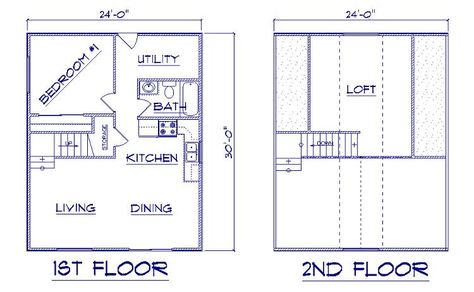 16x24 Floor Plans With Loft, 30x30 House Plans With Loft, 24x30 House Plans With Loft, 20 X 30 Cabin Floor Plans With Loft, House Plans With Loft, Loft Floor Plans, Cabin Plans With Loft, Lake Cumberland, Log Cabin Plans