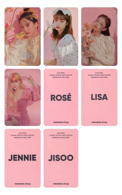 Blackpink Card, Photo Cards Diy, Paper Doll Printable Templates, Photocard Template, Lomo Card, Photo Card Template, Rosé Jisoo, Pop Collection, Pop Photos