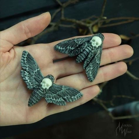 Skull Moth, Dark Boho, Dark Jewelry, Moth Tattoo, Jewelry Brooch, Witch Jewelry, Electroformed Jewelry, Gothic Skull, Skull Jewelry