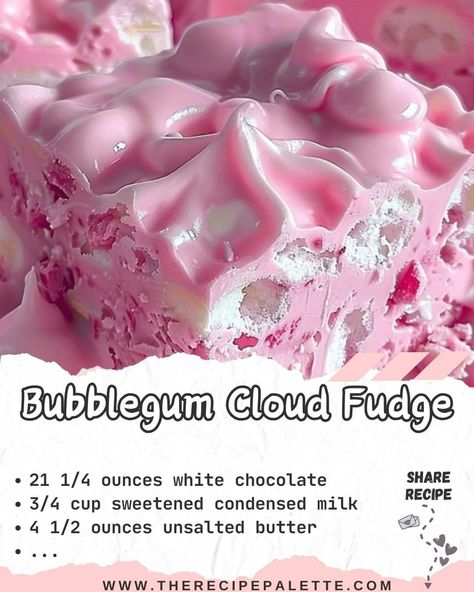 Fudge Dessert, Homemade Fudge Recipes, Gum Flavors, Bubble Gum Flavor, Fudge Ingredients, Fudge Recipes Easy, Candy Recipes Homemade, Christmas Candy Recipes, Apple Crisp Recipes