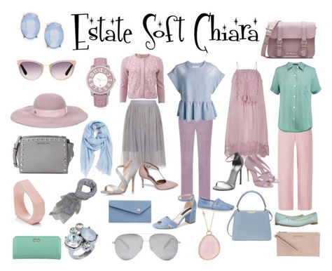 Estate Soft Chiara in primavera by laralabiche on Polyvore featuring moda, Monsoon, Giambattista Valli, Theory, Acne Studios, Stuart Weitzman, Repetto, Casadei, Steve Madden and Steven by Steve Madden Pink Fringe Dress, Estate Soft, Soft Summer Fashion, Summer Skin Tone, Light Summer Color Palette, Soft Summer Palette, Soft Summer Color Palette, Soft Summer Colors, Tom Ford Clothing