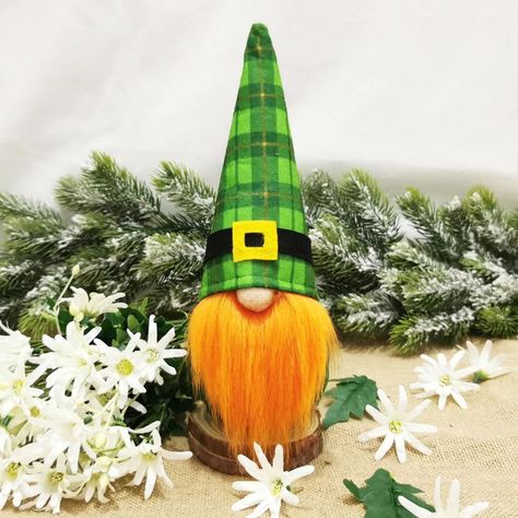 St. Patricks day girl boy gnometomtenissegood luck | Etsy Tomte Gnome, Irish Festival, Easter Festival, Christmas Desktop, Irish Decor, Pastel Balloons, St Patrick's Day Decorations, Gnome Gift, Doll Gift