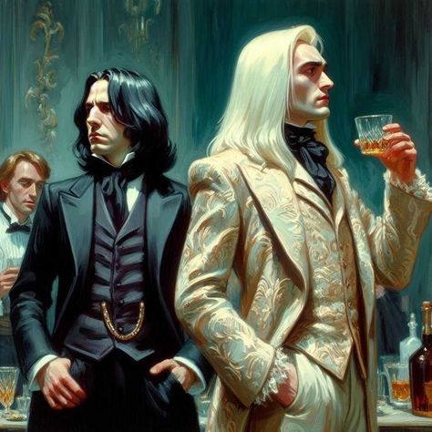 Snape X Lucius, Lucious Malfoy, Young Severus Snape, Fantastic Beasts Book, Snape Fan Art, Snape And Hermione, Severus Snape Fanart, Dramione Fan Art, Harry Potter Severus Snape