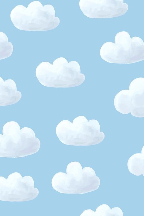 White cloud pattern background design | premium image by rawpixel.com / Sasi Blue Background Aesthetic, Cloud Watercolor, Image Cloud, Pattern Background Design, Cloud Illustration, Small Clouds, Watercolor Clouds, Cartoon Clouds, Cloud Pattern