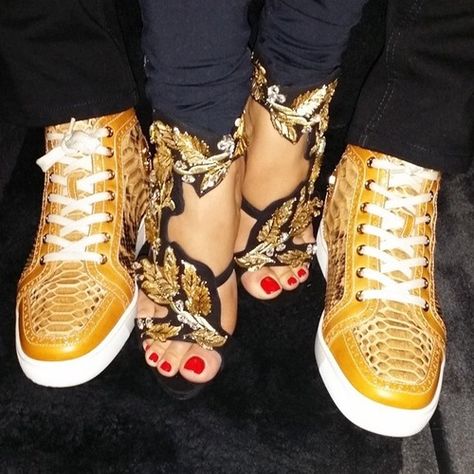 diamondsnglitz:  ❖ His And Hers Shoes, Mode Shoes, Couple Shoes, Matching Couple Outfits, Hot Shoes, Shoe Closet, Couple Outfits, Sneaker Heels, Shoe Game