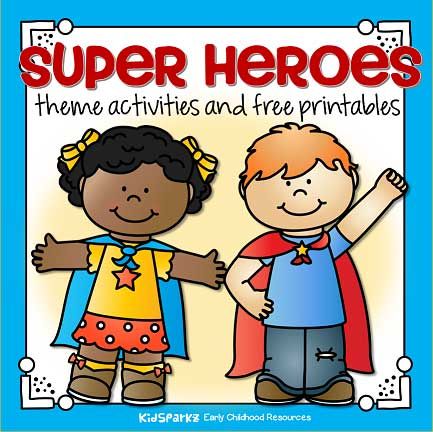 Action Heroes preschool theme activities and free printables. - KIDSPARKZ Super Friends Preschool, Superhero Theme Preschool, Superhero Kindergarten, Superhero Lessons, Superhero Preschool, Superhero Week, Heroes Theme, Superhero Camp, Super Hero Activities