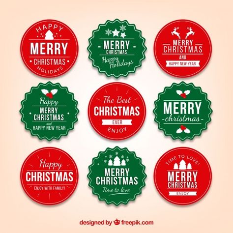 X'mas Card, Christmas Stickers Printable, One Piece Birthdays, Green And Red Christmas, Christmas Badge, Christmas Tags Printable, Christmas Topper, Happy Merry Christmas, Holiday Lettering