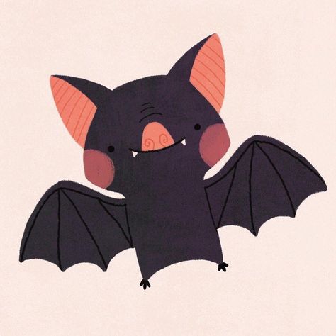 #Artist @lindsaydale.art・・・Next up in our fall/Halloween alphabet is this cutie...B for bat :) #bat #halloween #cute #childrensbookillustration #kidlitart #characterdesign #picturebook #childrensillustration #halloweenillustration #alphabet #midcenturymodern Bat Poster, Halloween Alphabet, Cartoon Bat, Bat Halloween, Cute Bat, Halloween Cute, Halloween Illustration, Halloween Drawings, Kawaii Halloween