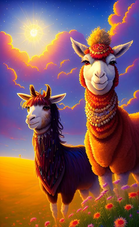 @julia.aiart Cute Llama Art, Llama Pictures Art, Cute Llama Illustration, Funny Llama Pictures, Llama Pictures, Llama Wall Art, Llama Arts, Funny Llama, Llama Alpaca