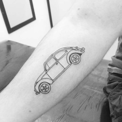 Vw Tattoo, Beetle Tattoo, Bug Tattoo, Naruto Tattoo, Beetle Car, Car Tattoos, Vw Bug, Cute Tattoos, I Tattoo