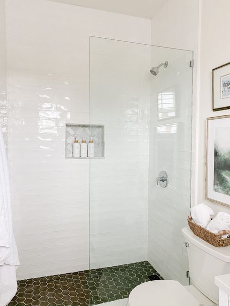 Small Bathroom Remodel - A Thoughtful Place Basement Bathroom Remodeling, Shower Insert, A Thoughtful Place, Shower Inserts, Master Shower, Hall Bathroom, Guest Bathrooms, Small Bath, Upstairs Bathrooms