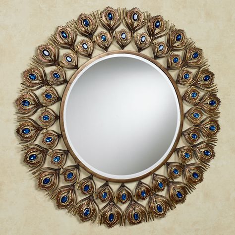 Awesome Mirrors, Peacock Bedroom, Peacock Mirror, Royal Peacock, Big Wall Mirrors, Wall Mirror Diy, Mirror Gallery Wall, Mirror Frame Diy, Mirror Makeover