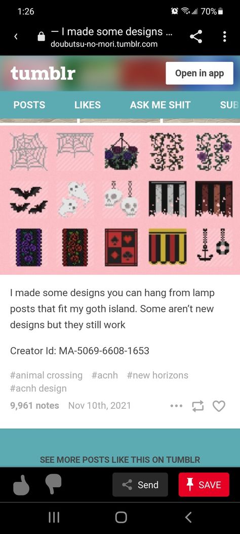 Acnh Spooky Stall Design, Acnh Spiderweb Design, Acnh Bats Design, Acnh Ghost Design, Scary Animal Crossing Designs, Acnh Vampire Design, Acnh Halloween Flag, Acnh Gothic Codes, Acnh Horror