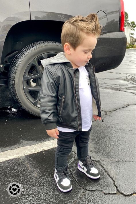 Baby toddler faux leather jacket. Kids leather jacket. Air Jordan. Kids fashion. Little boys clothing. Fall haul. Fall fashion. Boymom Follow my shop @The_Pride_Tribe on the @shop.LTK app to shop this post and get my exclusive app-only content! #liketkit #LTKfamily #LTKbaby #LTKkids @shop.ltk https://liketk.it/4kfnz Kids Leather Jackets, Boys Leather Jacket, Leather Boots Outfit, Kids Winter Outfits, Toddler Jacket, Leather Skirt Outfit, Little Boy Outfits, Faux Leather Moto Jacket, Leather Jacket Style