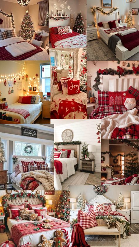 Christmas room inspo 🎄🌲🎄🌲🎄🌲🎄🎅🏽🤶🧑‍🎄🤶🧑‍🎄🤶🧑‍🎄🤶🤶 Bedroom Inspirations Christmas, Home Alone Christmas Astethic, Christmas Bedroom Inspo Cozy, Christmas Decor Room Aesthetic, How To Make Your Room More Christmas, Holiday Room Decor Christmas, Room Inspo Christmas, Decorate Room For Christmas, Christmas Room Decoration Ideas