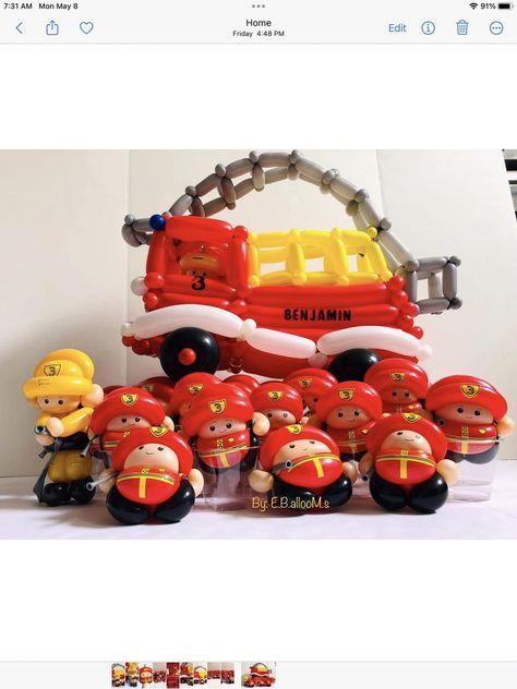 Balloon twisting/sculpting/modelling | Balloons for a firefighter theme party Balloon Twisting, Theme Party, Firefighter, Party Themes, Balloons, Instagram