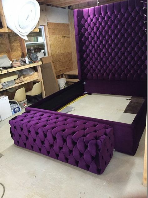 Purple Toss Pillows, Purple Bed, Bed King Size, Sofa Bed Size, Bed Headboards, Purple Mattress, Bed Price, Sofa Bed Mattress, Lit King Size